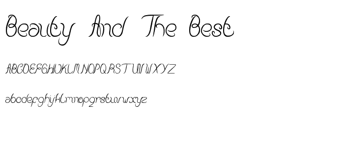 Beauty And The Best font